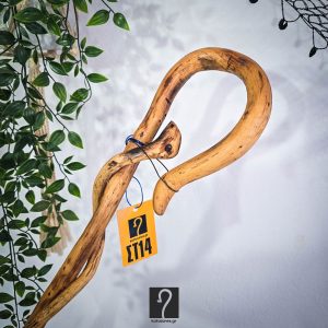 2 σε 1 έργο τέχνης. Κρητική Σκαλιστή Κατσούνα με διπλό γύρισμα στην οποία τυλίγεται περιμετρικά ένα σκαλιστό φίδι! Από ξύλο Πρίνου 1,31 μ ΚΩΔ 020526-ΣΤ14