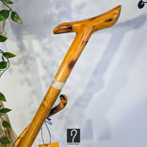 Ποιμαντορική ράβδος, μπαστούνι για Ιερείς από ξύλο Σκίνου με μονοκόματη λαβή τύπου Γ και ύψος 1,52 μ | ΚΩΔ 010726-ΣΤ05